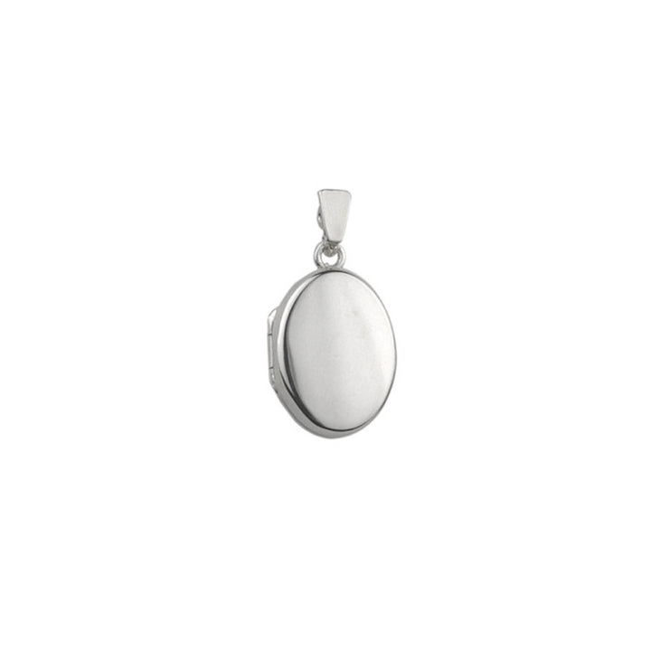 Plain Polished Silver 16mm Locket Pendant