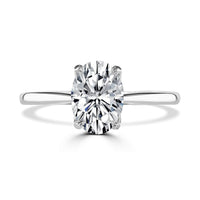 Brown & Newirth Created 1.55ct D VVS2 Bloom Oval Cut Laboratory Grown Diamond Platinum Ring