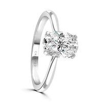 Brown & Newirth Created 1.55ct D VVS2 Bloom Oval Cut Laboratory Grown Diamond Platinum Ring
