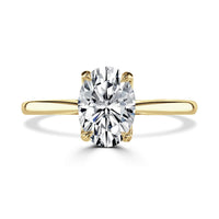Brown & Newirth Created 1.53ct D VS1 Bloom Oval Cut Laboratory Grown Diamond 18ct Yellow Gold Ring