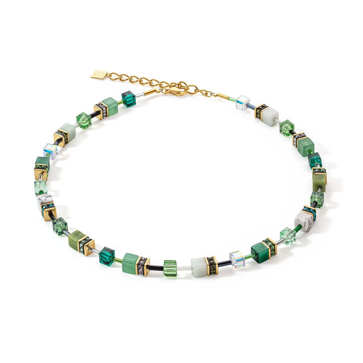 Coeur de Lion GeoCUBE® Iconic Precious Necklace Green - Michael Jones Jeweller
