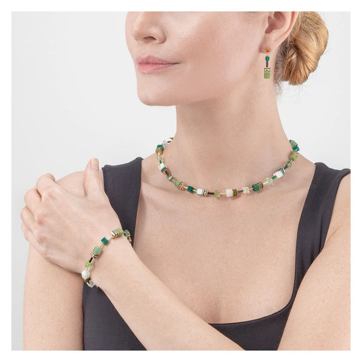 Coeur de Lion GeoCUBE® Iconic Precious Necklace Green - Michael Jones Jeweller