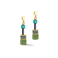 Coeur de Lion GeoCUBE® Iconic Precious Earrings Green - Michael Jones Jeweller