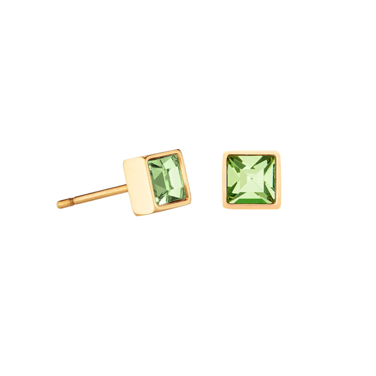 Coeur de Lion Brilliant Small Stud Earrings Green - Michael Jones Jeweller