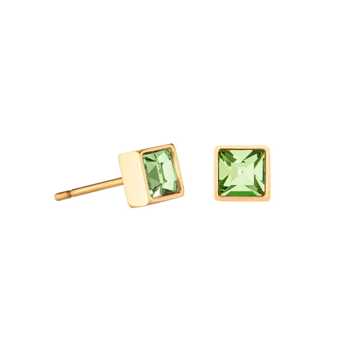 Coeur de Lion Brilliant Small Stud Earrings Green - Michael Jones Jeweller