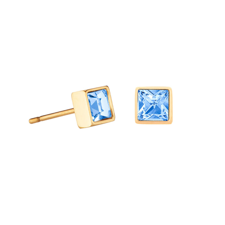 Coeur de Lion Brilliant Small Stud Earrings Pale Blue