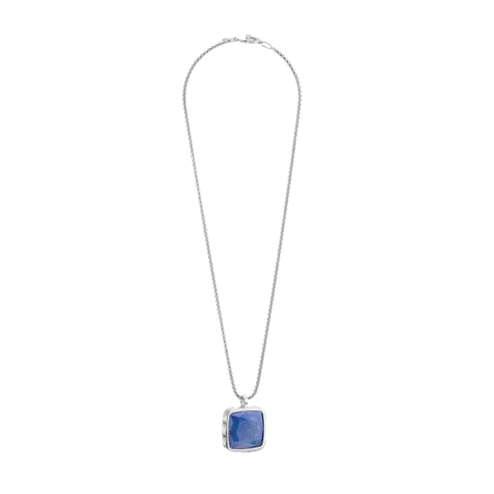 Coeur de Lion Amulet Spikes Square Necklace Blue Aventurine