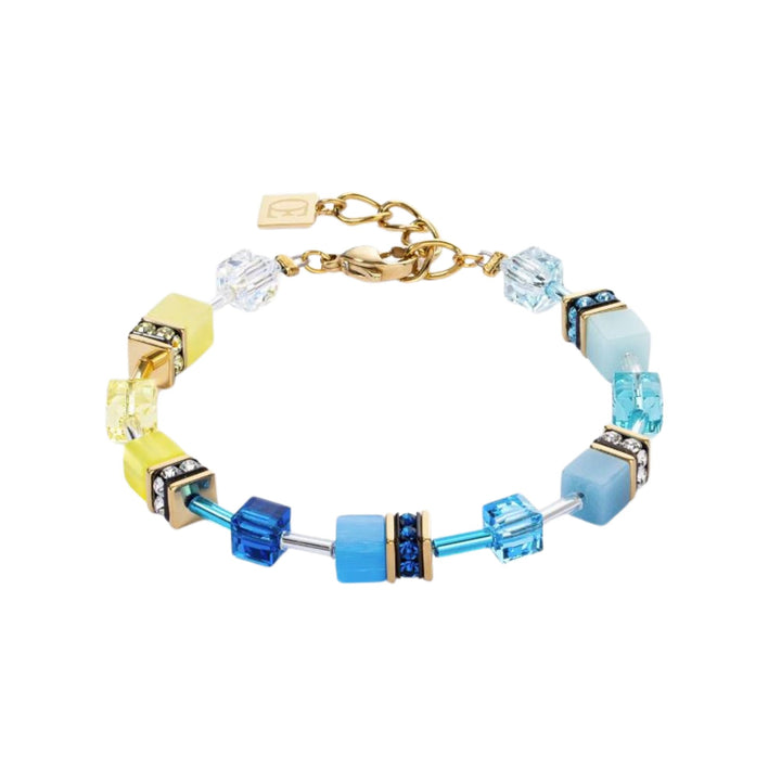 Coeur de Lion GeoCUBE® Iconic Bracelet Turquoise-Yellow - Michael Jones Jeweller