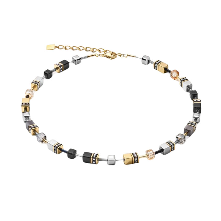 Coeur de Lion GEOCUBE® Necklace Grey-Gold