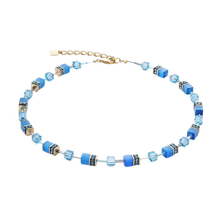 Coeur de Lion GeoCUBE® Iconic Mono Gold Necklace Turquoise