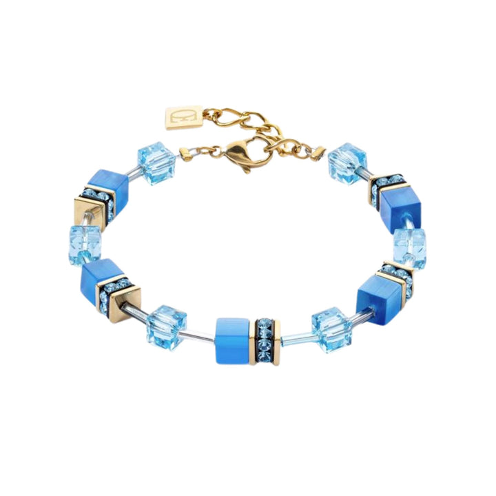 Coeur de Lion GeoCUBE® Iconic Mono Gold Bracelet Turquoise