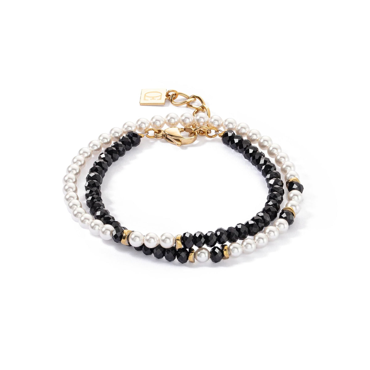 Coeur de Lion Princess Pearls Trinity Bracelet Gold - Michael Jones Jeweller