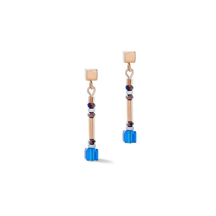 Coeur de Lion Cube Story Minimalistic Drop Earrings Multicolour-Autumn