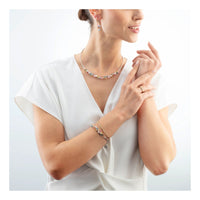 Coeur de Lion Crystal Bracelet Silver-Pastel - Michael Jones Jeweller