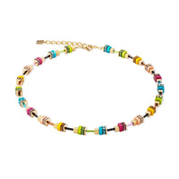 Coeur de Lion Boho Sunset Cube Necklace - Rainbow - Michael Jones Jeweller