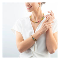 Coeur de Lion Boho Sunset Cube Necklace - Rainbow - Michael Jones Jeweller
