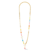 Coeur de Lion Cube Fusion Charm Bracelet Gold-Rainbow - Michael Jones Jeweller
