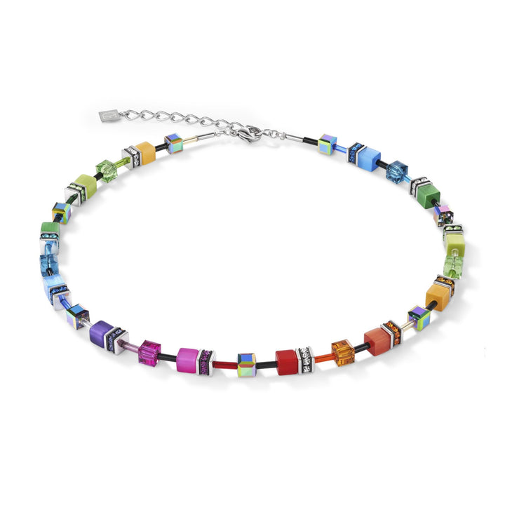 Coeur de Lion GeoCUBE® Necklace Multicolour-Rainbow