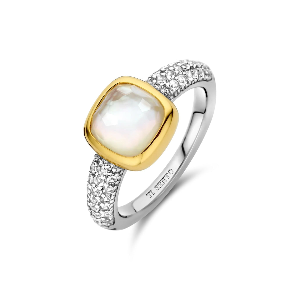 Ti Sento Mother of Pearl Yellow Gold Plated Silver Ring - Michael Jones Jeweller
