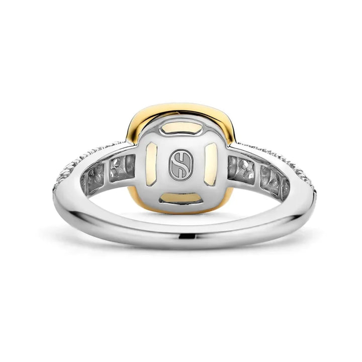 Ti Sento Mother of Pearl Yellow Gold Plated Silver Ring 12331MW (54)