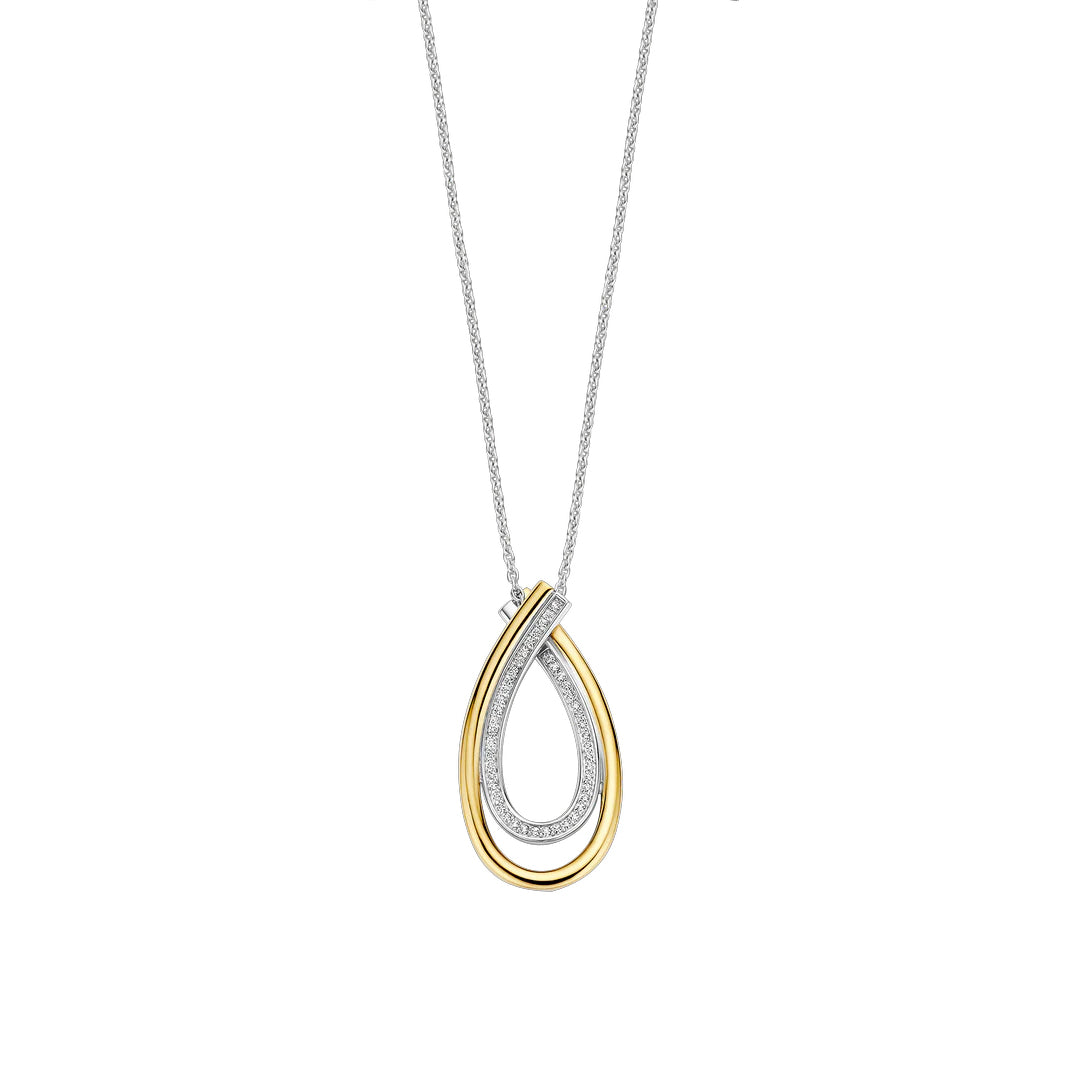 Ti Sento Organic Zirconia Vermeil and Silver Necklace 34121ZY - Michael Jones Jeweller