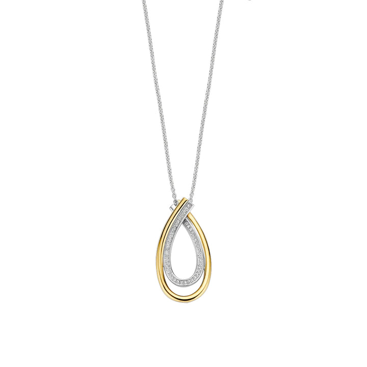Ti Sento Organic Zirconia Vermeil and Silver Necklace 34121ZY