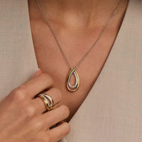 Ti Sento Organic Zirconia Vermeil and Silver Necklace 34121ZY - Michael Jones Jeweller