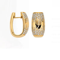 FOPE Love Nest 18ct Yellow Gold Diamond Pave Set Earrings