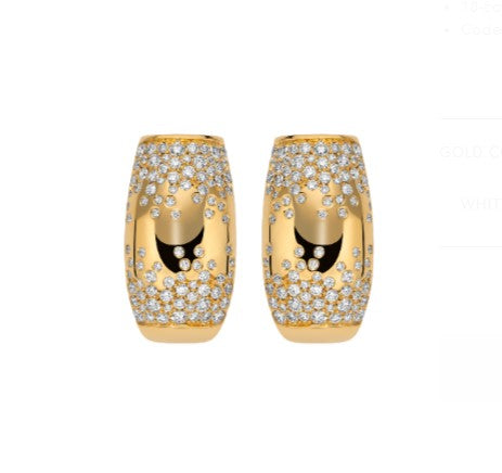 FOPE Love Nest 18ct Yellow Gold Diamond Pave Set Earrings