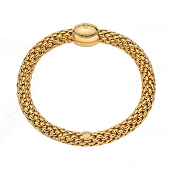 FOPE Flex'it Love Nest 18ct Yellow Gold Bracelet - Michael Jones Jeweller