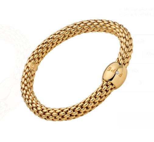 FOPE Flex'it Love Nest 18ct Yellow Gold Bracelet