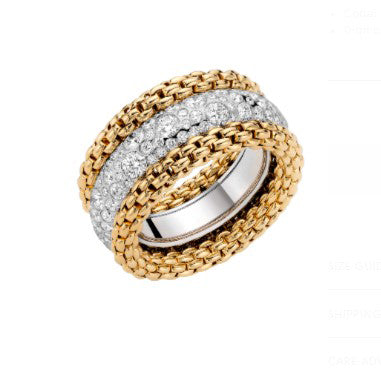 FOPE Bubble 18ct Yellow and White Gold 2.98ct Diamond Set Ring - Michael Jones Jeweller