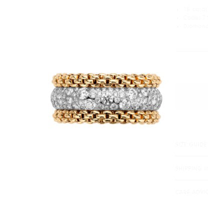 FOPE Bubble 18ct Yellow and White Gold 2.98ct Diamond Set Ring - Michael Jones Jeweller