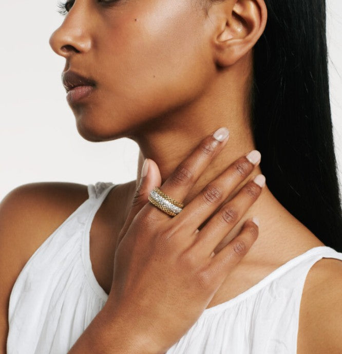 FOPE Bubble 18ct Yellow and White Gold 2.98ct Diamond Set Ring