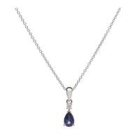 Sapphire and Diamond 18ct White Gold Necklace