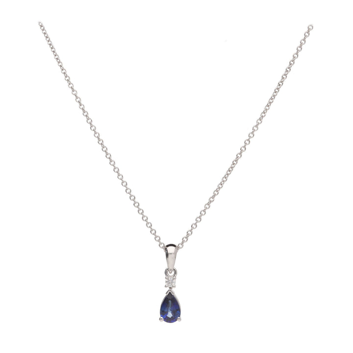 Sapphire and Diamond 18ct White Gold Necklace