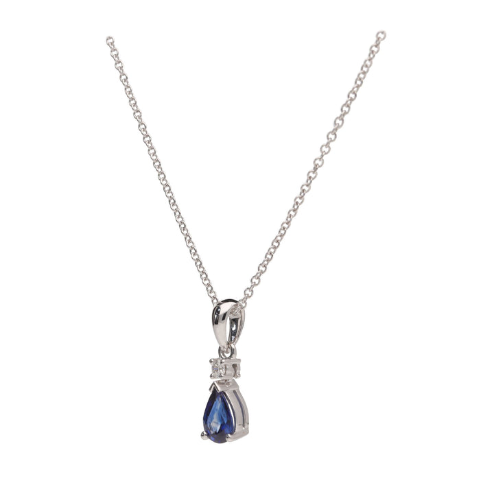 Sapphire and Diamond 18ct White Gold Necklace