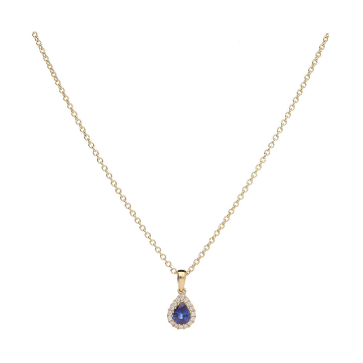 Sapphire and Diamond 18ct Yellow Gold Necklace - Michael Jones Jeweller