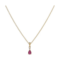 Diamond and Ruby 18ct Yellow Gold Necklace - Michael Jones Jeweller