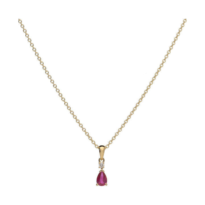 Diamond and Ruby 18ct Yellow Gold Necklace