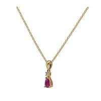 Diamond and Ruby 18ct Yellow Gold Necklace