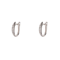 Diamond 0.15ct 18ct White Gold Hoop Earrings - Michael Jones Jeweller