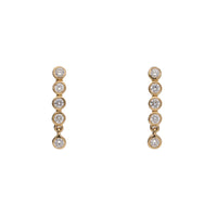 Diamond 0.17ct 18ct Yellow Gold Drop Earrings - Michael Jones Jeweller