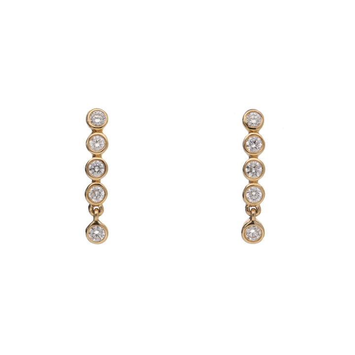 Diamond 0.17ct 18ct Yellow Gold Drop Earrings - Michael Jones Jeweller