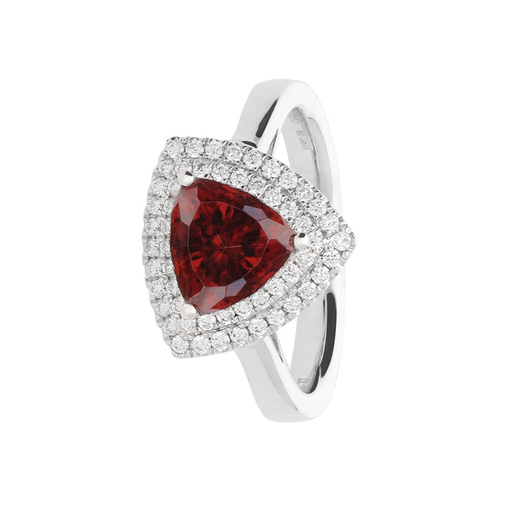 Zircon 3.06ct and Diamond Platinum Ring - Michael Jones Jeweller
