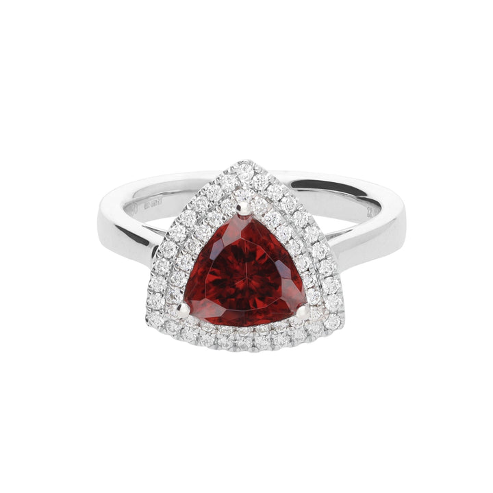 Zircon 3.06ct and Diamond Platinum Ring - Michael Jones Jeweller