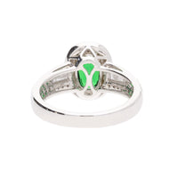 Tsvavorite and Diamond 18ct White Gold Ring - Michael Jones Jeweller