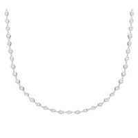 Diamond 2.98ct 18ct White Gold Station Necklace - Michael Jones Jeweller