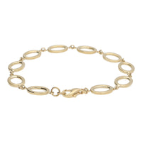 Open Oval 9ct yellow Gold Bracelet