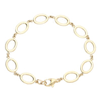 Open Oval 9ct yellow Gold Bracelet - Michael Jones Jeweller